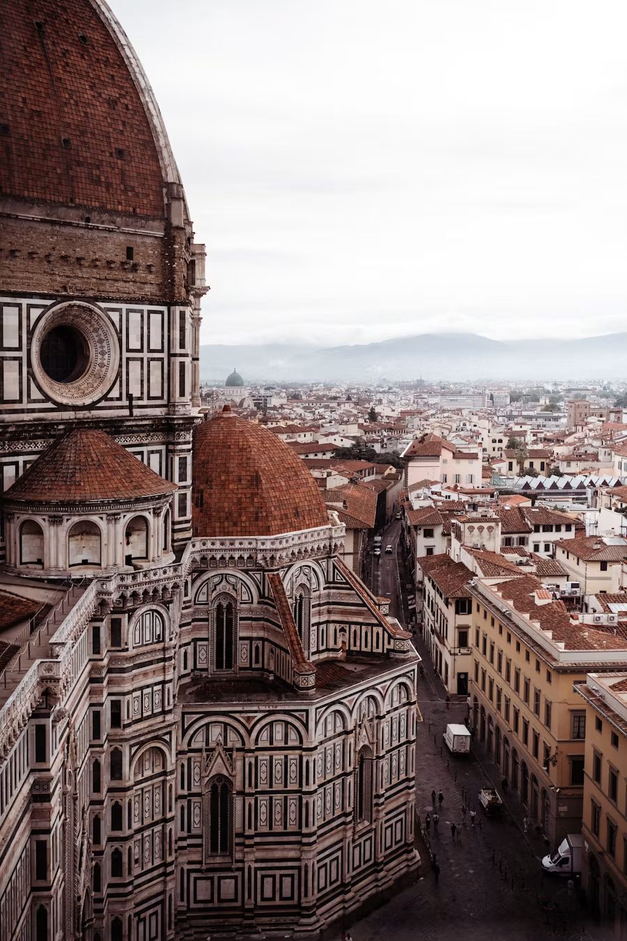 Florence city view with historic architecture and red roofs